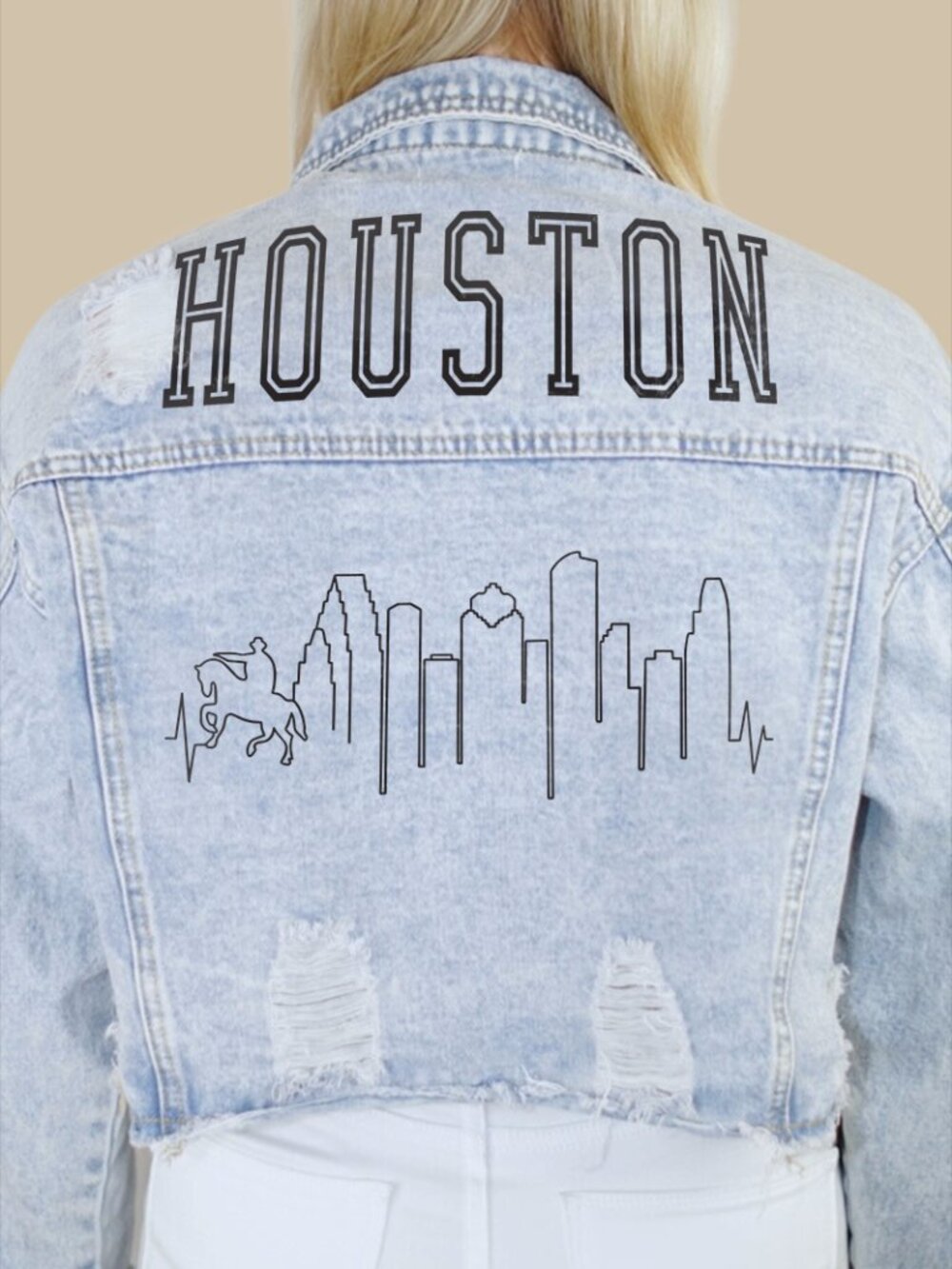 Houston Skyline Denim Jacket